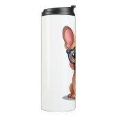 French Bulldog Wearing Glasses Copy タンブラー (回転左)