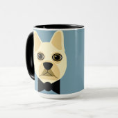 French Bulldog with bowtie blue マグカップ (正面左)