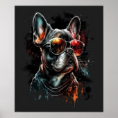 French Bulldog with Sunglasses  ポスター (正面)