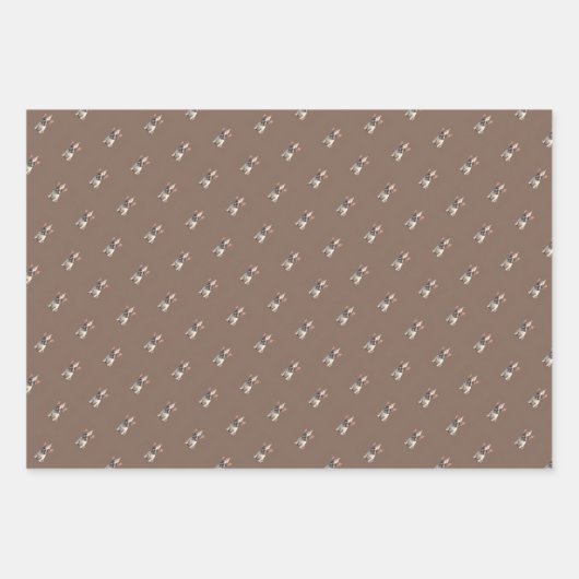 French Bulldog Wrapping Paper ラッピングペーパーシート (正面)