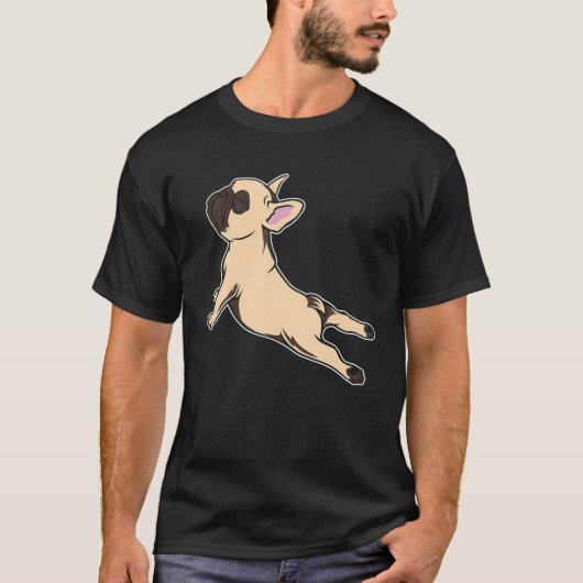 French Bulldog Yoga - Funny Frenchie T Tシャツ (正面)