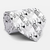 French Bulldogs black grey white ネクタイ (ロール)