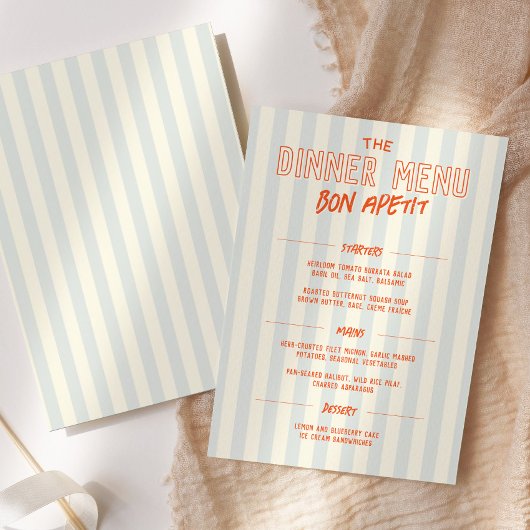 French Cafe Dinner Wedding Menu Template プログラム