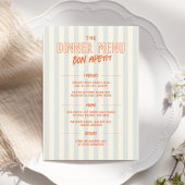 French Cafe Dinner Wedding Menu Template プログラム
