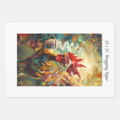 French Chickens Tea Time Decoupage  ラッピングペーパーシート (正面2)
