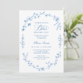 French Chinoiserie Something Blue Bridal Shower 招待状 (スタンド正面)