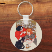 French Chocolate Party Steinlen Art キーホルダー (正面)