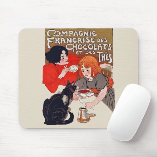 French Chocolate Party Steinlen Art マウスパッド (マウス)