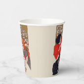 French Chocolate Party Steinlen Art 紙コップ (左)