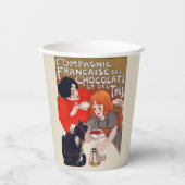 French Chocolate Party Steinlen Art 紙コップ (正面)