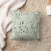 French Christmas Tree Florest Toile Green  クッション (ブランケット)
