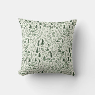 French Christmas Tree Florest Toile Green  クッション