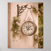 French Country Clock Wall Art ポスター (正面)