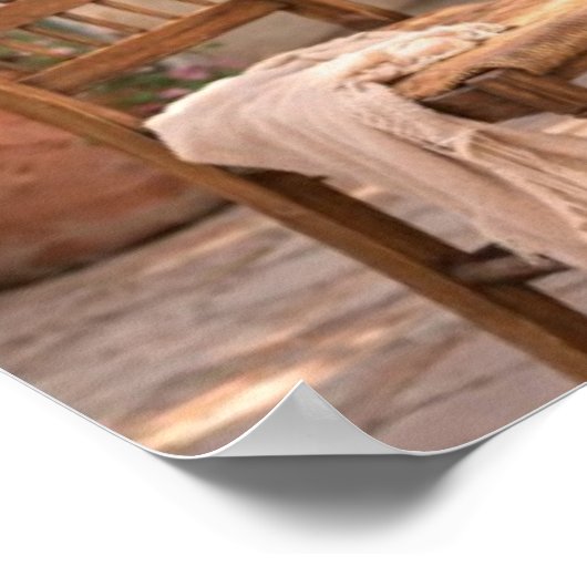 French Country Courtyard Coffee Table ポスター (角)