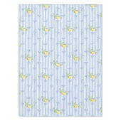 French Country Lemon – Blue Stripe Bow Pattern テーブルクロス (正面)