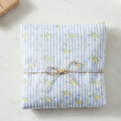 French Country Lemon – Blue Stripe Bow Pattern 薄葉紙