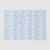 French Country Lemon – Blue Stripe Bow Pattern 薄葉紙 (正面)