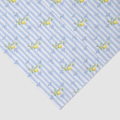 French Country Lemon – Blue Stripe Bow Pattern 薄葉紙 (詳細)