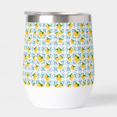 French Country Lemon Blue Tile Pattern (右面)