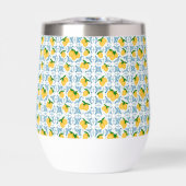 French Country Lemon Blue Tile Pattern (正面)