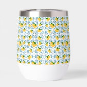 French Country Lemon Blue Tile Pattern (背面)