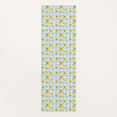French Country Lemon Blue Tile Pattern ヨガマット (正面)