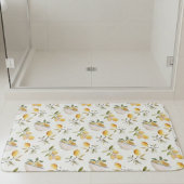 French Country Lemon Pattern Bath Mat バスマット
