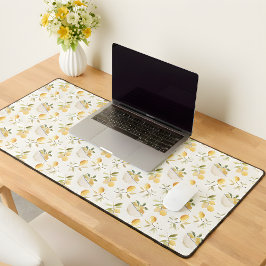 French Country Lemon Pattern Desk Mat デスクマット