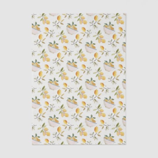 French Country Lemon Pattern Tissue Paper 薄葉紙 (正面)