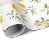 French Country Lemon Pattern Wrapping Paper ラッピングペーパー (ロールコーナー)