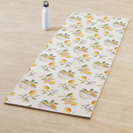 French Country Lemon Pattern Yoga Mat ヨガマット