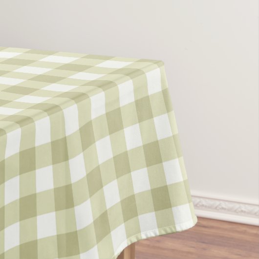 French Country Meadow Gingham - sage green plaid. テーブルクロス (インサイチュ)