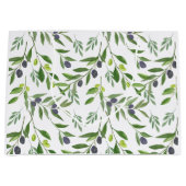 French Country Olive Pattern  ラージペーパーバッグ (正面)
