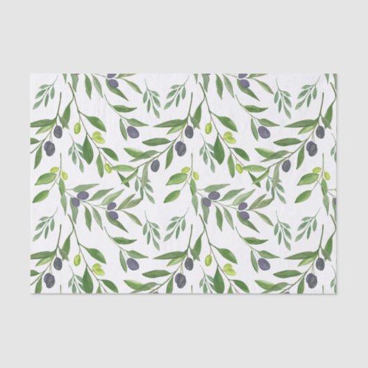 French Country Olive Pattern 薄葉紙 (正面)