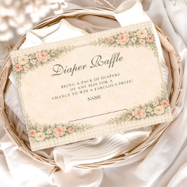 French Country Rose Arch Diapper Raffle エンクロージャーカード