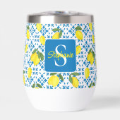 French Country Tile Lemon Pattern Name Monogram (正面)