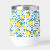 French Country Tile Lemon Pattern Name Monogram (背面)