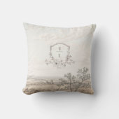 French Country Toile Wedding Personalized クッション (正面)