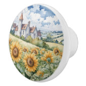 French Countryside With Sunflowers セラミックノブ (右)