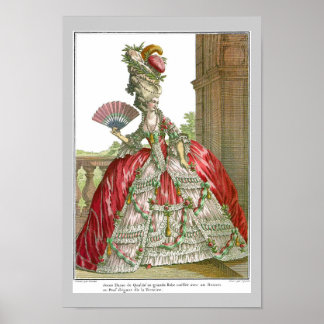 French Court Dress 1778 ポスター