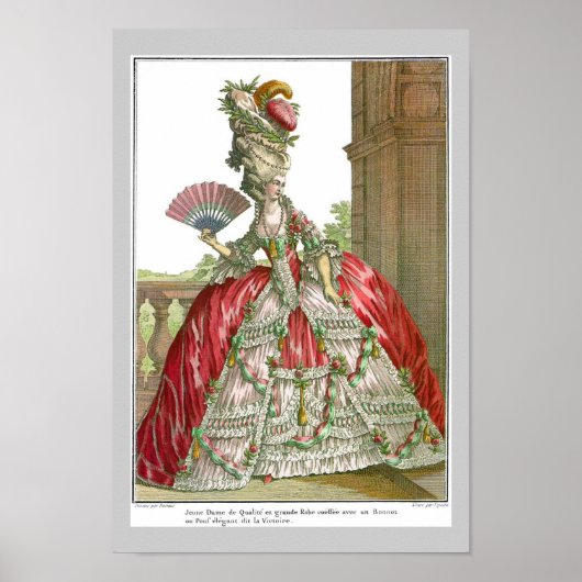 French Court Dress 1778 ポスター (正面)