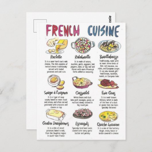 French cuisine ポストカード (正面/裏面)