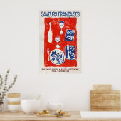 French Cuisine Art Print Modern Kitchen Bistro ポスター (キッチン)