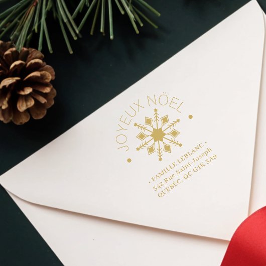 French Cute Sophisticated Snowflake Christmas  ラバースタンプ