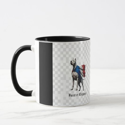 French Dog Force and Elegance Mug マグカップ (左)