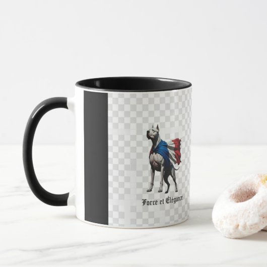 French Dog Force and Elegance Mug マグカップ (ドーナツ)