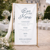 French Estate Wedding Bar Menu Sign 横断幕