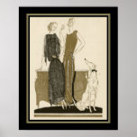 French Fashion Pochoir Art Deco ポスター<br><div class="desc">Art Deco,  French Fashion,   Pochoir  Print C.1920 16x20 shown. Available in other sizes and on other products.</div>