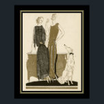 French Fashion Pochoir Art Deco ポスター<br><div class="desc">Art Deco,  French Fashion,   Pochoir  Print C.1920 16x20 shown. Available in other sizes and on other products.</div>