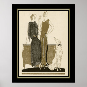 French Fashion Pochoir Art Deco ポスター